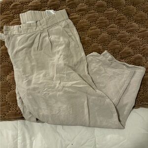 H&M Linen Blend Beige Pants